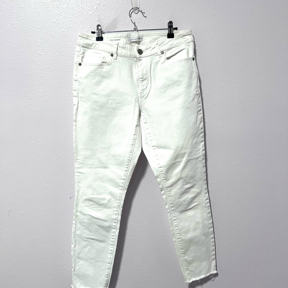 LOFT White Skinny Jeans
